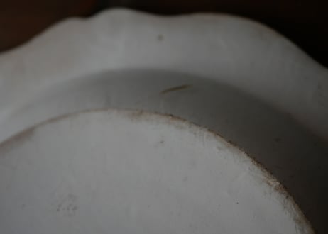 montereau モントロー 花リム plate フランスアンティーク クレイユモントロー