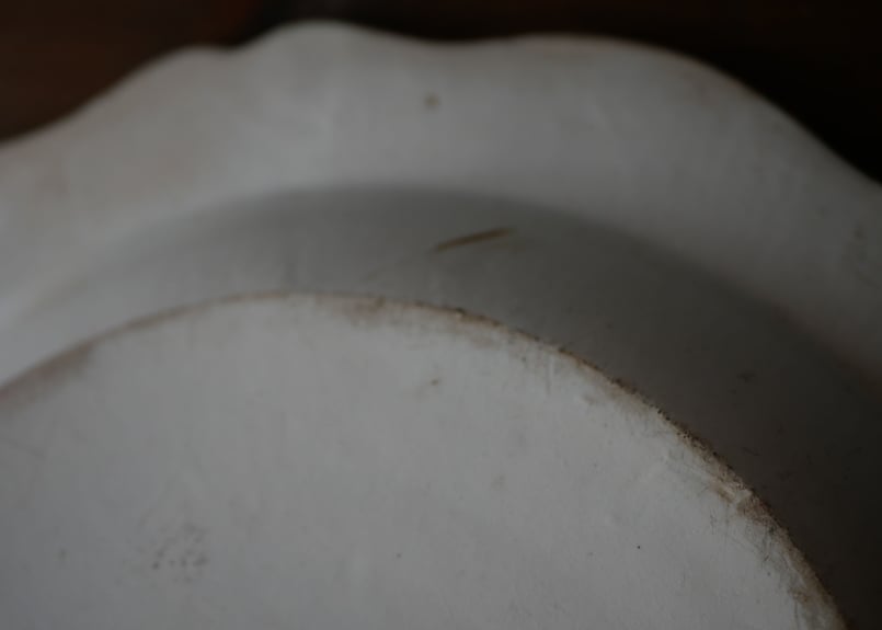 montereau モントロー 花リム plate フランスアンティーク montereau モントロー 花リム plate フランスアンティーク