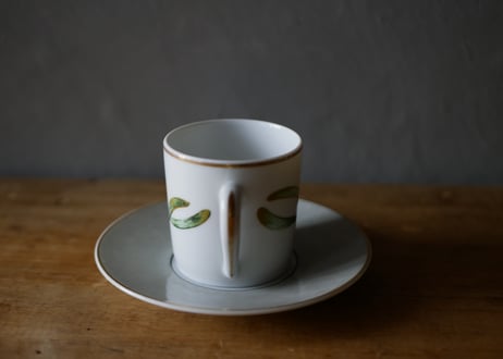 LIMOGES  リモージュ　宿り木　デミタスＣ＆Ｓ　フランスヴィンテージ　ブロカントのある暮らし