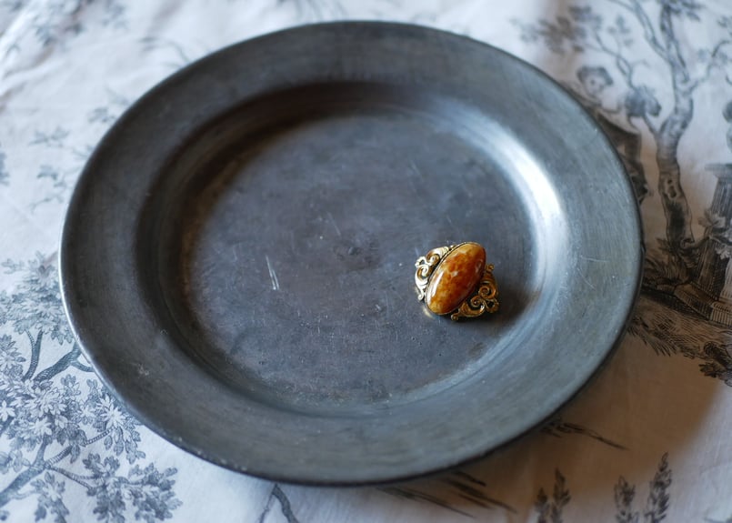 ピューター　飾り皿　ETAIN アンティーク　ブロカント ピューター 飾り皿 ETAIN アンティーク ブロカント ピューター飾り皿