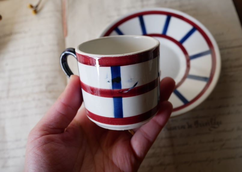 クレイユモントロー カップ＆ソーサー バスク柄 | mamantique