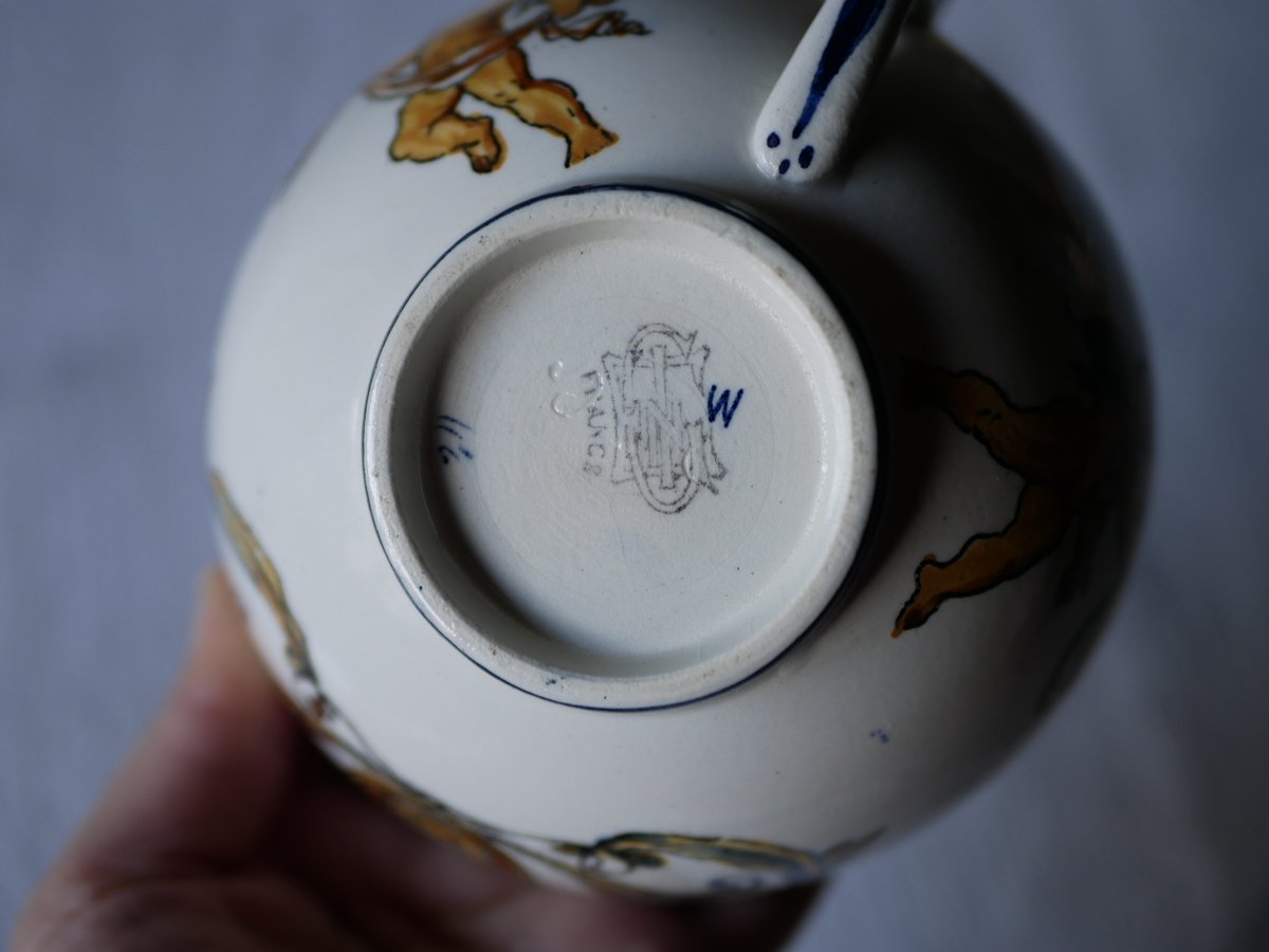 GIEN ジアン ポットとカップ＆ソーサー フランスアンティーク