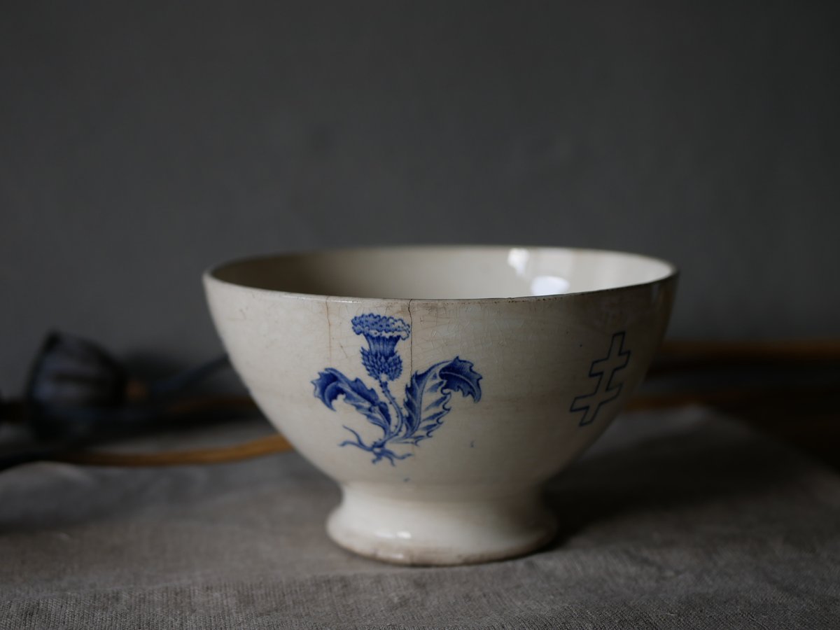 レア✨リュネヴィル　ロレーヌ　十字　カフェオレボウル　フランス　アンティーク ロレーヌ地方 カフェオレボウル フランスアンティーク アンティークの