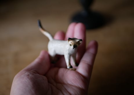 猫　フィギュリン　フランスアンティーク　ブロカント　ヴィンテージ