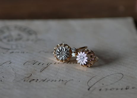 FE-06 Natural Diamond K18 PG Earrings