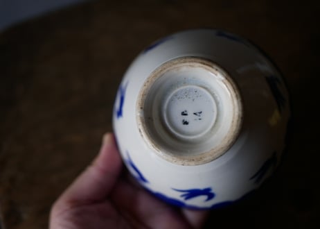 ツバメのカフェオレボウル　フランスアンティーク　アンティークのある暮らし