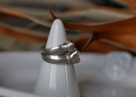 Cats Ring, sterling silver