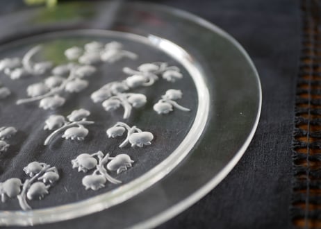 ＃1  Muguet plate,  Lalique