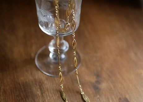 FN-03  filigree K18 gold necklace