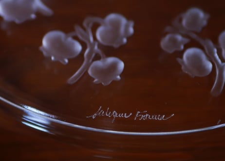 muguet A ラリックのスズランプレート ガラス