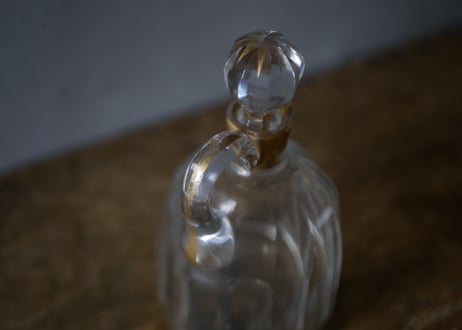 オールドバカラ　金彩　デキャンタ　オリジナルストッパ―　フランスアンティーク