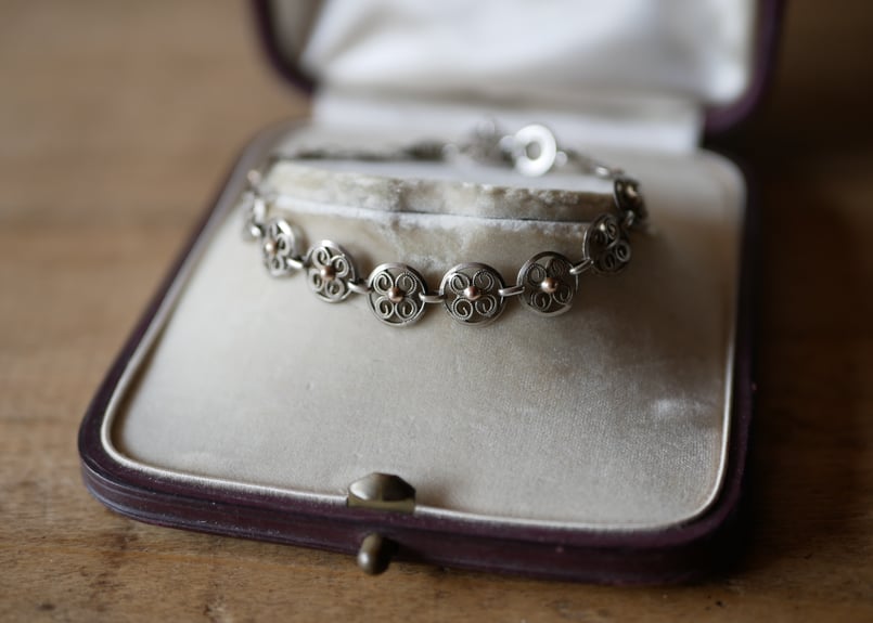 フランスアンティークブレスレットフィリグリーヴィンテージ