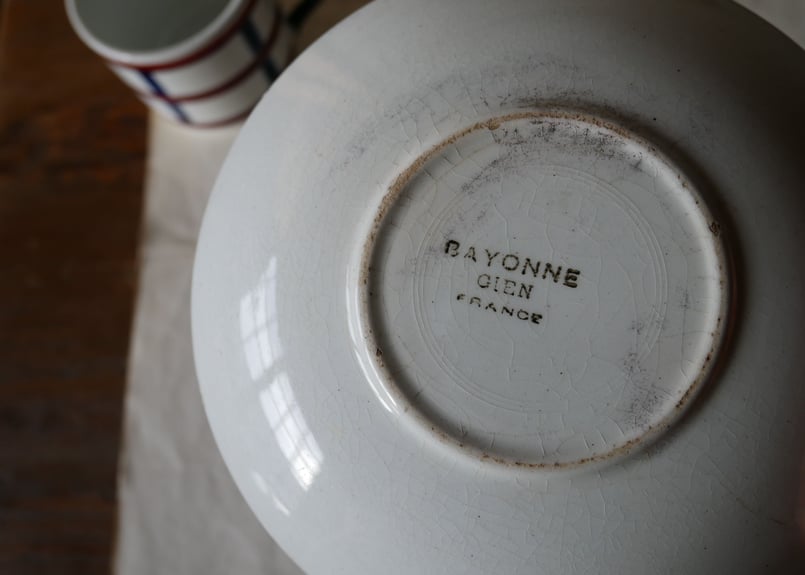 フランス　アンティーク　カップ＆ソーサー　バスク フランスアンティーク カップ＆ソーサー バスク柄 A | mamantique