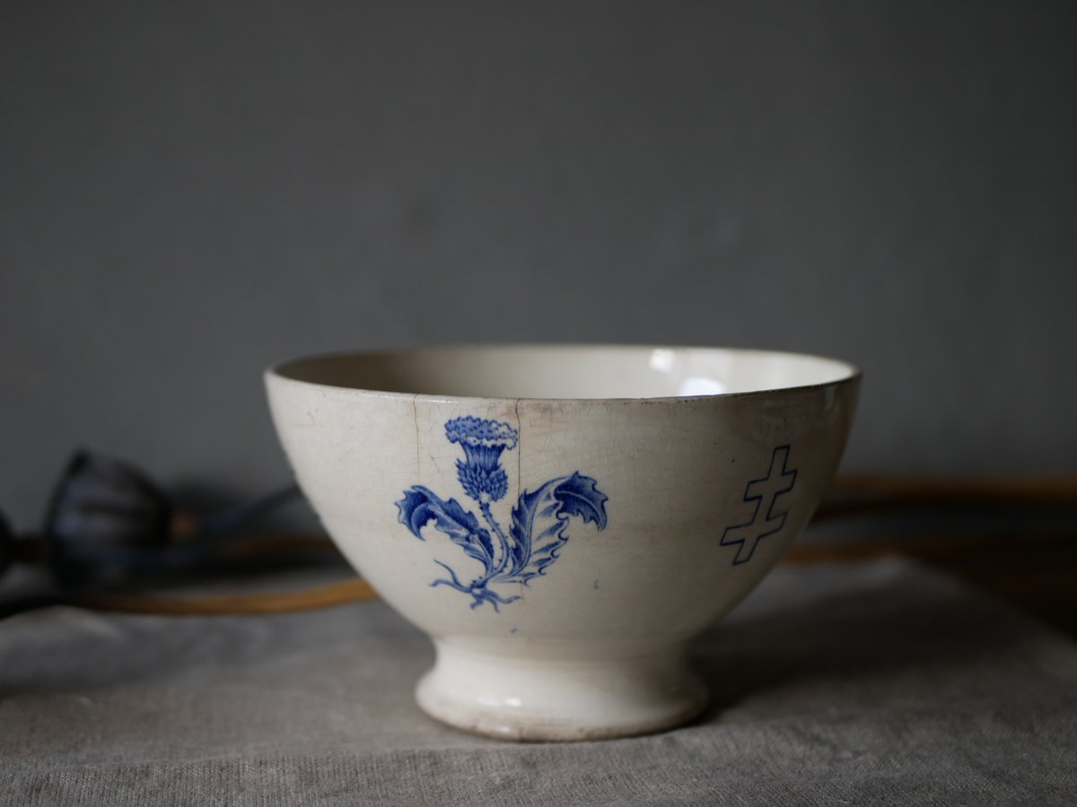 レア✨リュネヴィル　ロレーヌ　十字　カフェオレボウル　フランス　アンティーク ロレーヌ地方 カフェオレボウル フランスアンティーク アンティークの