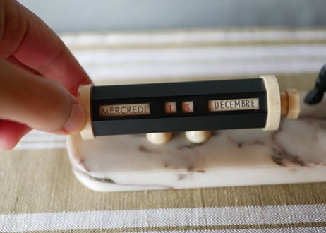 プードルの万年カレンダー フランスアンティーク