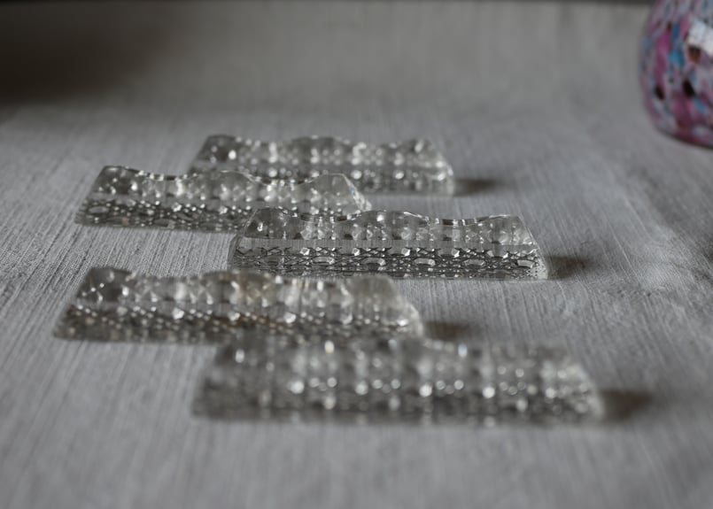 カトラリーレスト クリスタルガラス フランスアンティーク