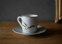 LIMOGES  リモージュ　宿り木　デミタスＣ＆Ｓ　フランスヴィンテージ　ブロカントのある暮らし