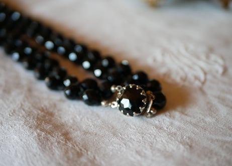 フレンチジェット　ガラスのネックレス　④french jet glass necklace