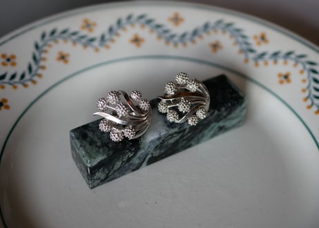 mimosa earrings, CROWN TRIFARI SILVER
