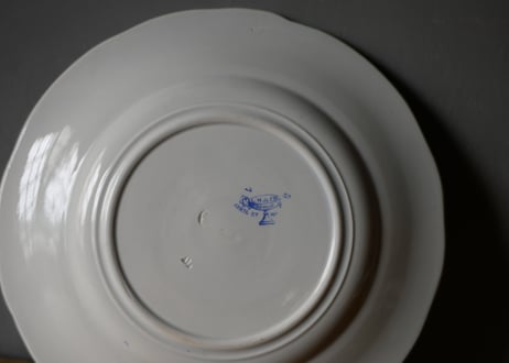 Creil et Montereau クレイユモントロー アンティークプレート　ブルー　フランスアンティーク