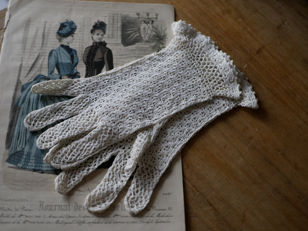 フランスアンティーク 手袋 クロシェレース 子ども用 初聖体 フランスアンティーク 手袋 クロシェレース 子ども用 初聖体