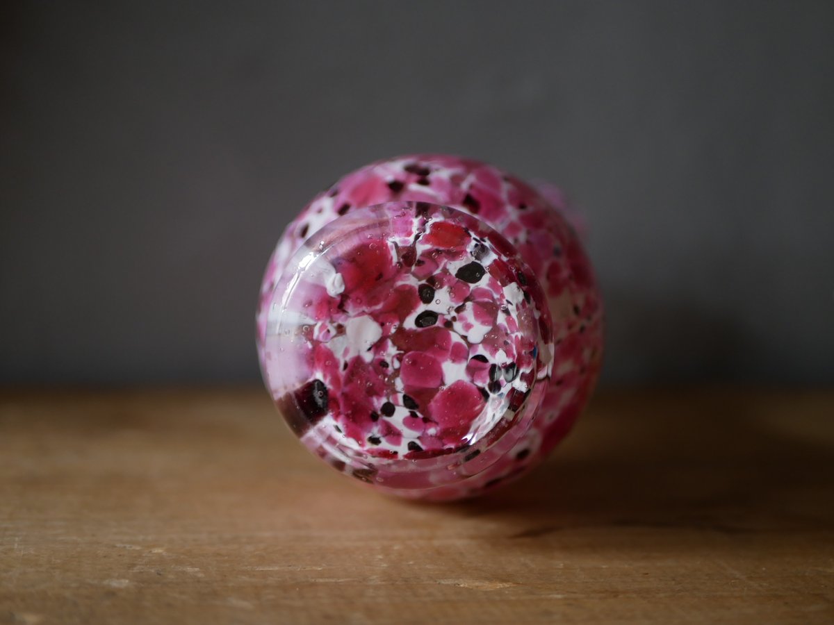 クリシー オパリンガラス フラワーベース 花器 ブロカント