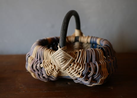 コロンとしたバイカラーパニエ FRANCE antique BROCANTE vintage
