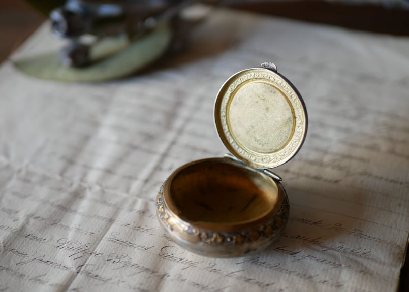 宿り木 ヤドリギ ピルケース コンパクト フランスアンティーク