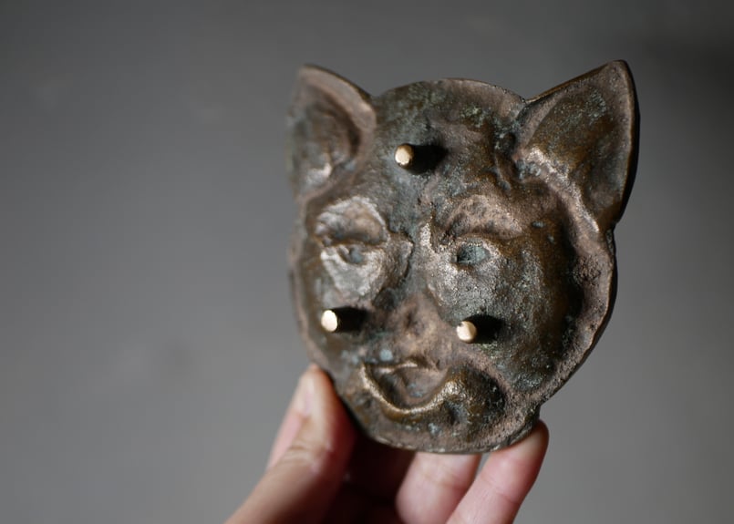 ブロンズ製 猫のヴィドポッシュ ヴィドポシェ フランスアンティーク