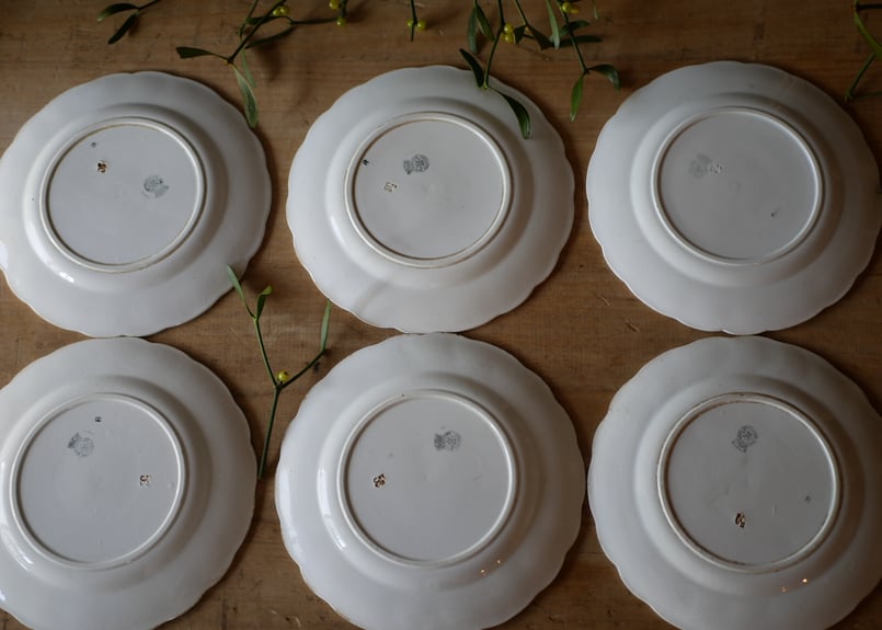 宿り木 ヤドリギ アンティークプレート デザートプレート ブロカントの