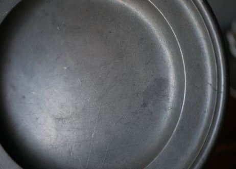 A pewter plate