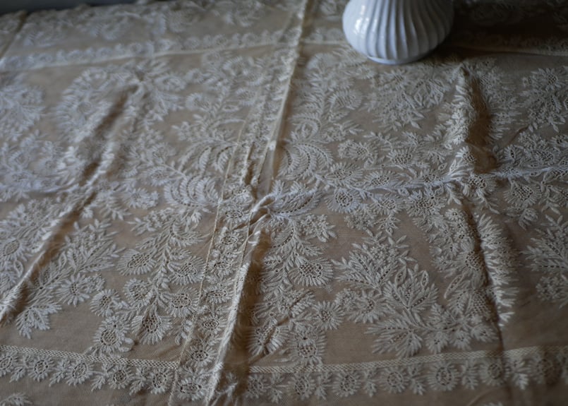 アンティークレース テーブルクロス フランスアンティーク