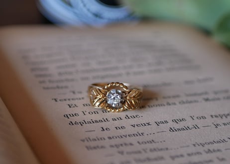 【お取り置き RESERVED】FR-23 antique RING 18K, Ruban