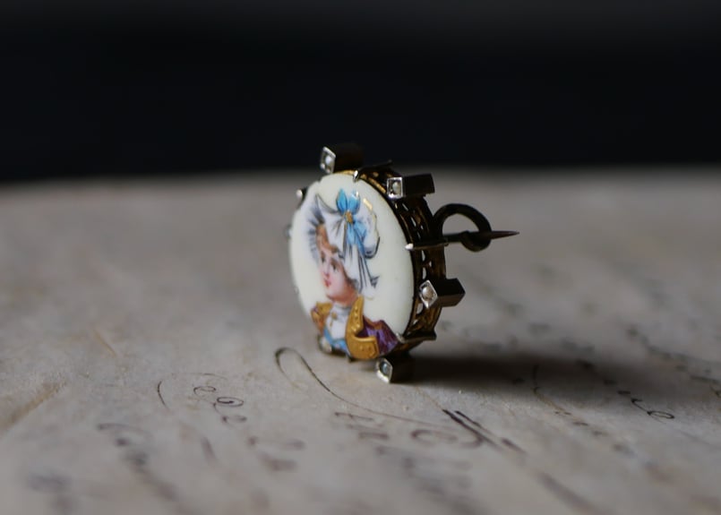 エナメルシリーズ part.8 ミニアチュール 純銀製 フランスアンティーク