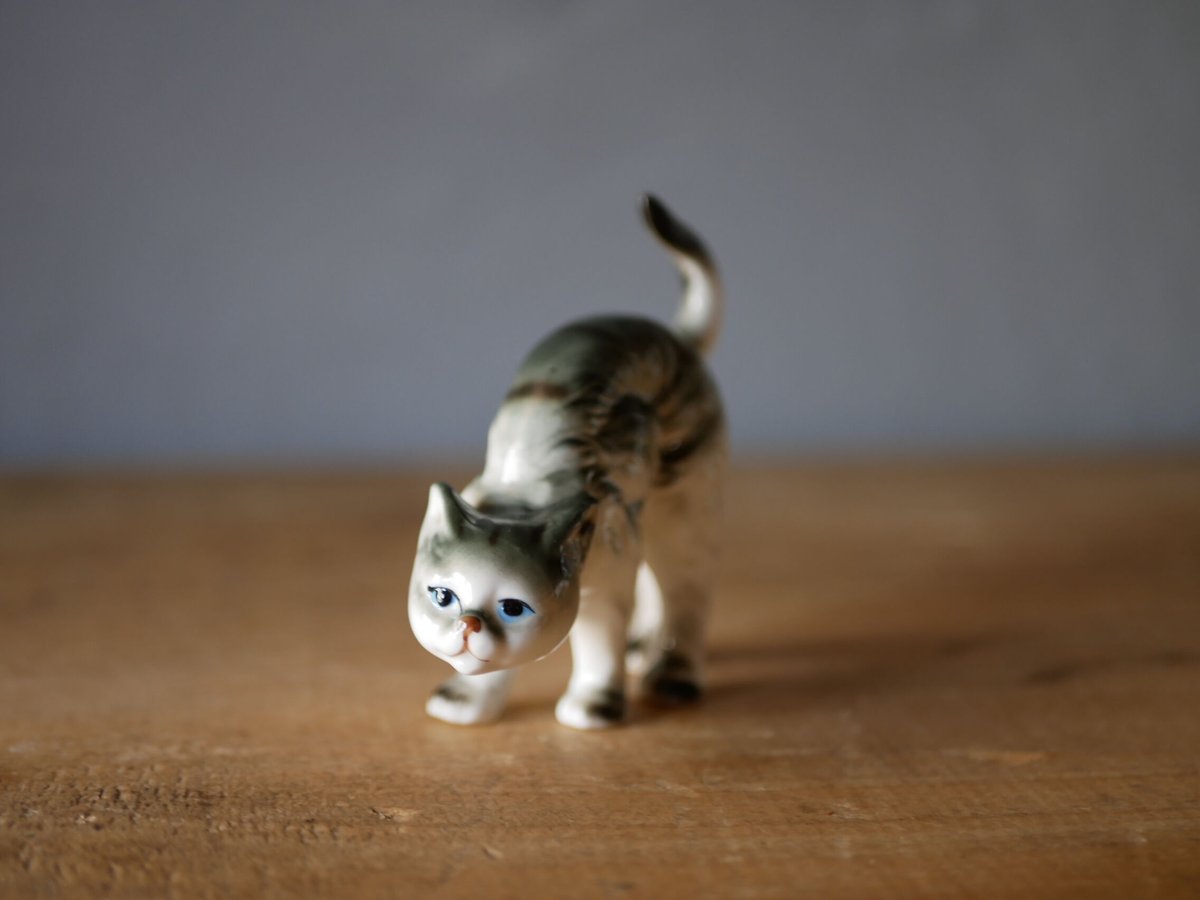 フランスブロカント】猫とねずみとフクロウの絵皿