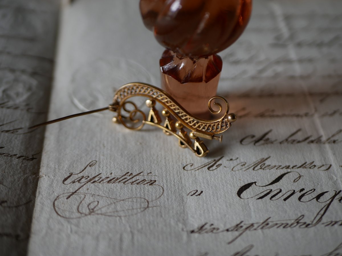 ヴィンテージブローチ ペーストガラス フランス ブロカント | mamantique