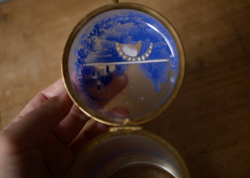 筒状のボンボニエールフランスアンティークブロカントのある暮らし