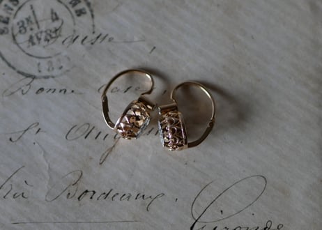 FE-06 Natural Diamond K18 PG Earrings