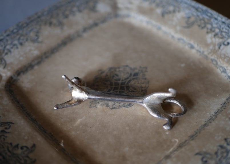 ネコ カトラリーレスト フランスアンティーク ブロカントのある暮らし