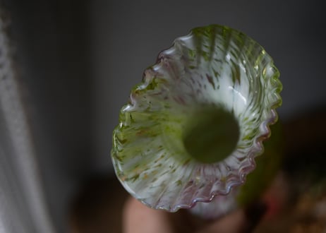 クリシー　花瓶　花器　イエローべース　フランスヴィンテージ　ブロカントのある暮らし