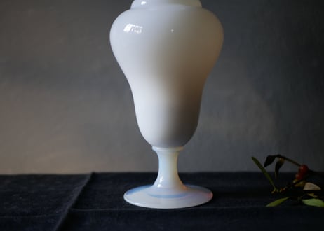 オパリンフラワーベース　花器　花瓶　オパリン　フランスヴィンテージ　ブロカントのある暮らし
