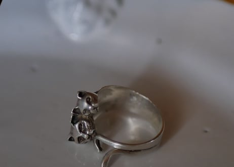 Cats Ring, sterling silver
