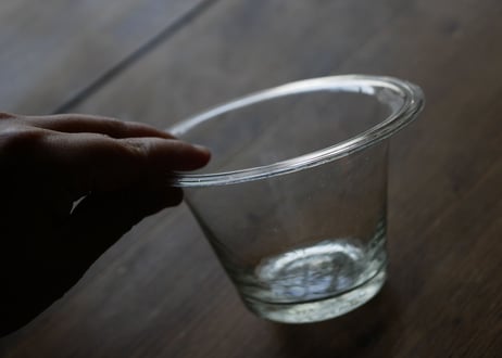 ガラスのコンフィチュールポット　小さい方　フランスアンティーク