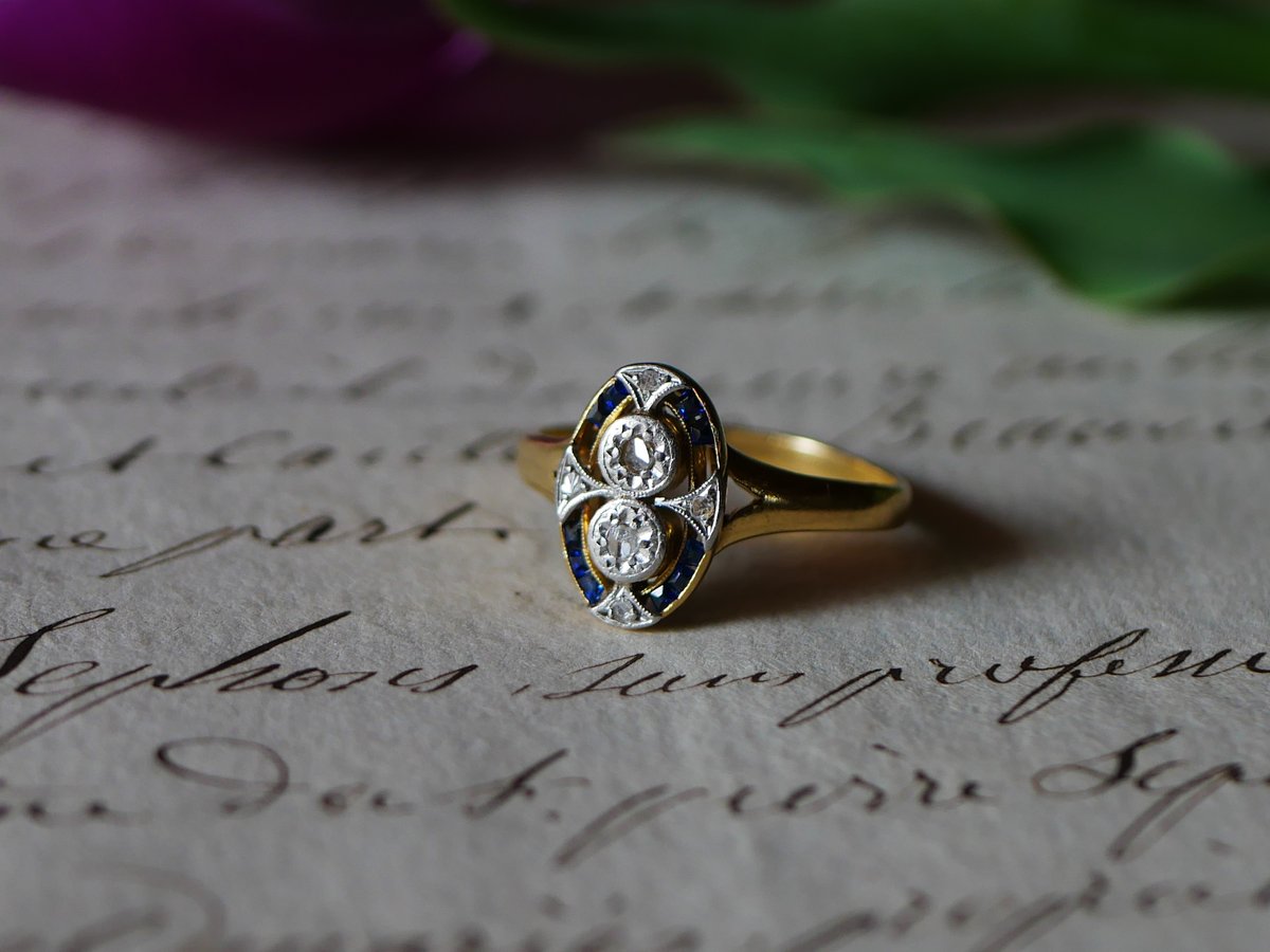 アールデコ　K18 アンティークリング　フランスアンティーク fit=scale-down,w=1200