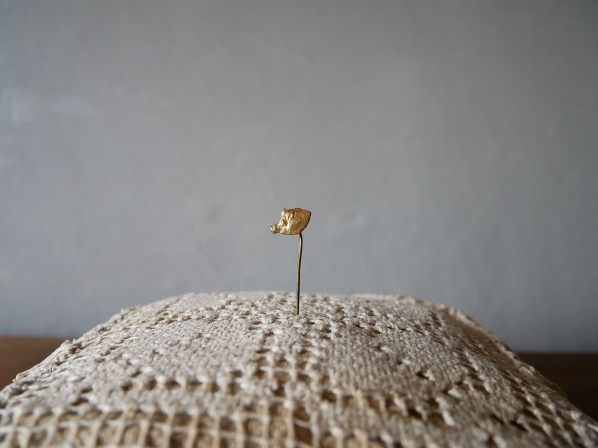 Frrench vintage イノシシ ハットピン フランスアンティーク