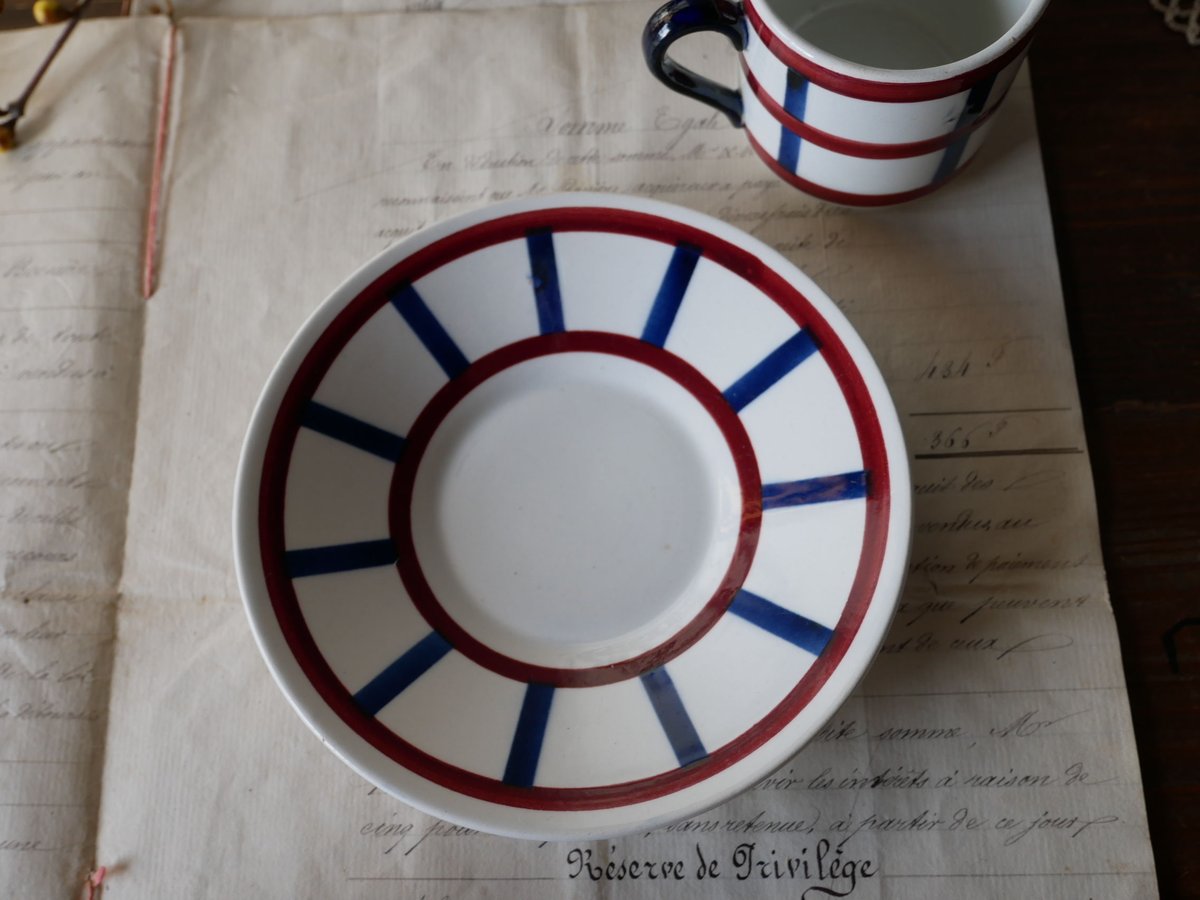 クレイユモントロー カップ＆ソーサー バスク柄 | mamantique