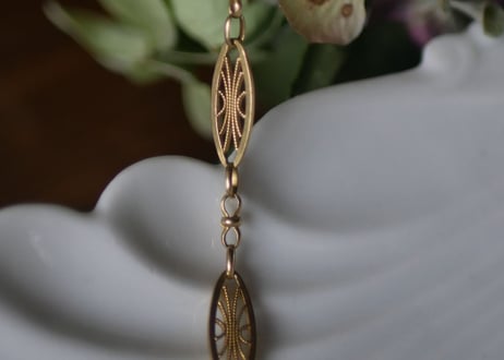 FN-03  filigree K18 gold necklace