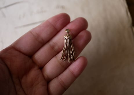 タッセル　ネックレストップ　フランスアンティーク　ブロカント