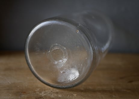 ガラスのファーマシーポット　花器　フラワーベース　アンティークのある暮らし　フランスアンティーク