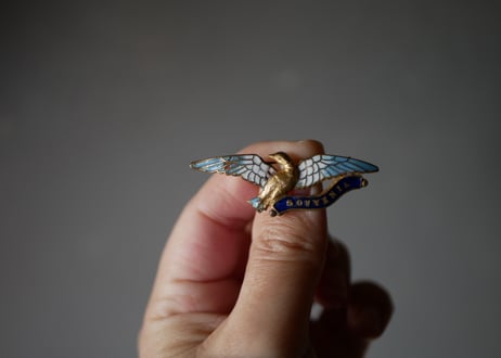 SOUVENIR エネメルバード　鳥のヴィンテージブローチ　フランスアンティーク